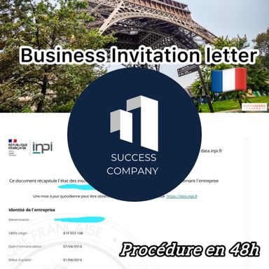 LETTRE D’INVITATION D’AFFAIRE DE LA FRANCE 🇫🇷 