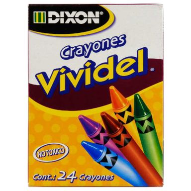 Crayon Vividel delgado 24pza.