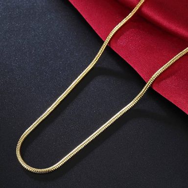  Sleek Gold Plated Snake Chain Necklace