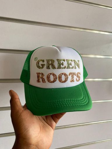 Graphic "GREEN ROOTS"  two tone Trucker 