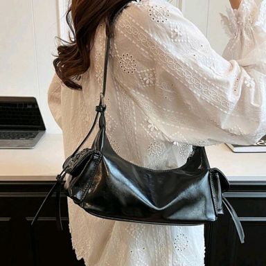 Sleek Noir Shoulder Bag