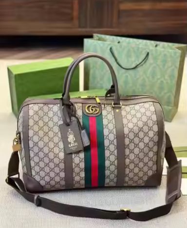 GUCCI GENUINE LEATHER TRAVEL BAG