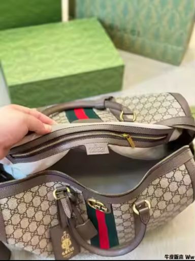 GUCCI GENUINE LEATHER TRAVEL BAG