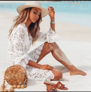 BEACH COVER UP DRESS LONG SLEEVES