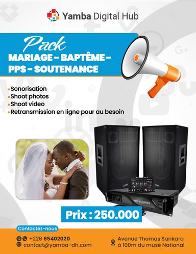 Pack Mariage - Baptême - PPS - Soutenance