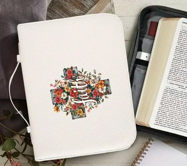 Bible Cover Case with Cross Design 