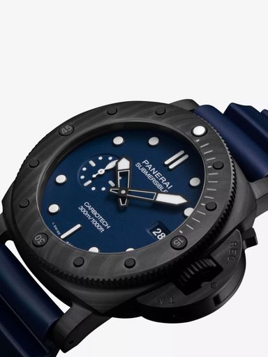 Panerai Submersible Carbon Fiber And Rubber Automatic Watch