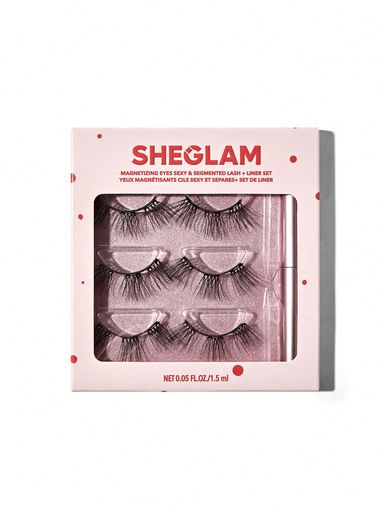 SHEGLAM Magnetizing Eyelashes & Eyeliner Kit - Sexy & Segmented Black