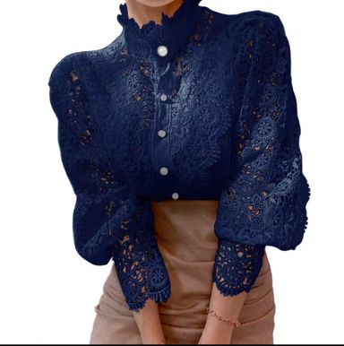 ELEGANT FLORAL LACE FLUFFY TOP