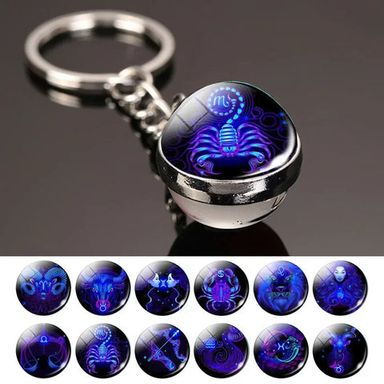 Creative 12 constellation Key ring