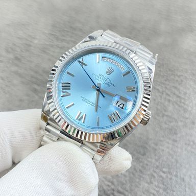 Rolex Day-Date Ice Blue With Fluted Bezel 