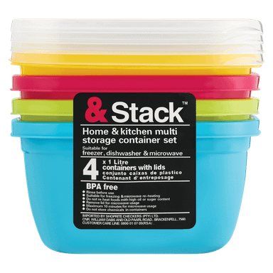 & Stack Multi Storage Container Set Tupperware