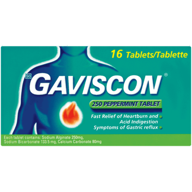 Gaviscon Peppermint - 16 Tablets