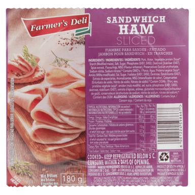 Farmer's Deli Sandwhich Ham180g