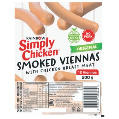 Rainbow Simply Chicken Smoked Viennas Assorted