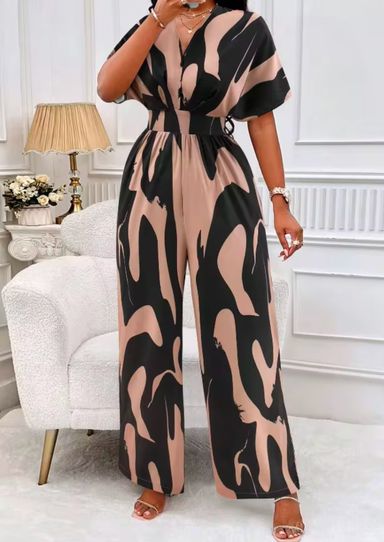 HIGH WAIST JUMPSUIT SHORT SLEEVE