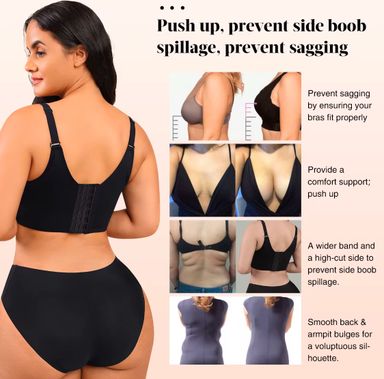 BRA PUSH UP DEEP CUT HIDE BACK FAT 