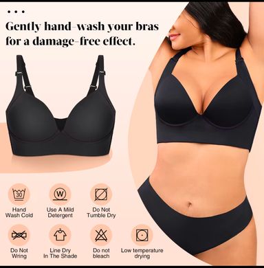 BRA PUSH UP DEEP CUT HIDE BACK FAT 