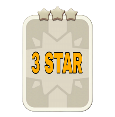 3 star sticker card