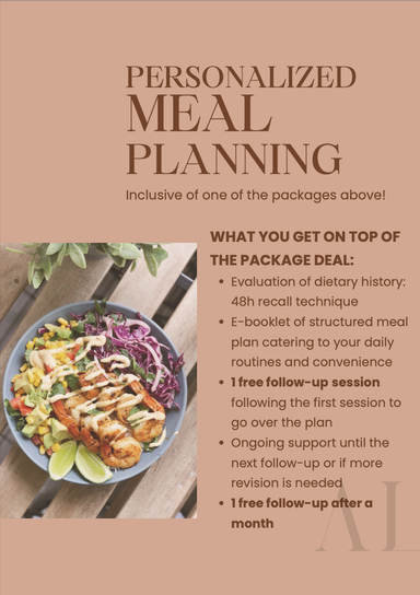 14-day Personalized Meal Planning (counseling + nutritional assessment included)