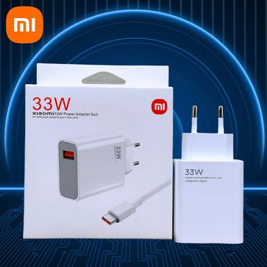 Carregador Xiaomi 33W Mi Turbo Charger USB-C Original Completo