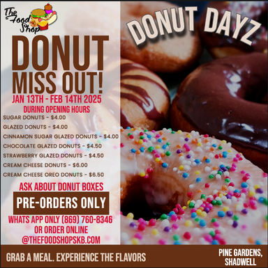 Donut Dayz Menu