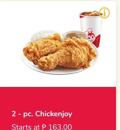 2-pc. Chickenjoy w/drinks