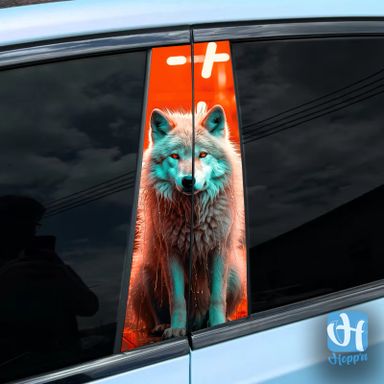 Wolf in the Streets B- Pillar Sticker 