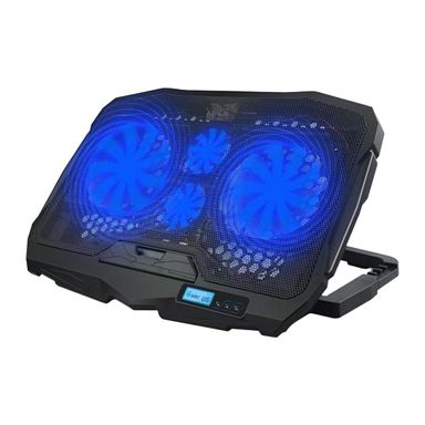 Suporte de resfriamento para laptop S18 com 4 ventiladores - com 6 níveis de controle de velocidade - 3 níveis de altura ajustável