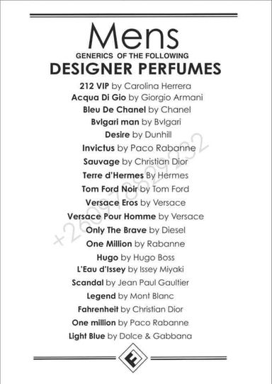 Assorted Fine fragrance Male perfumes