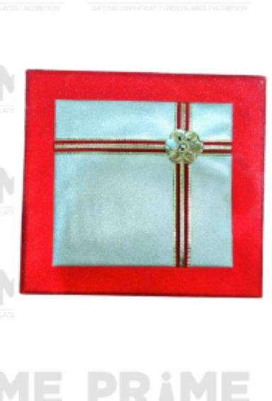 Red White Square Shape Hardpaper Gift Box