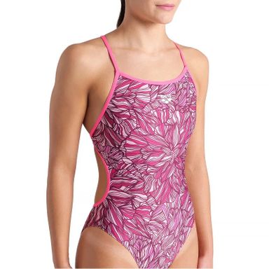 Arena Women's Arena Pink Dahlia Swimsuit Lace Back