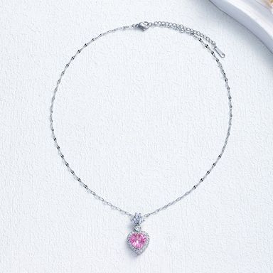 Collier Coeur en Zircon