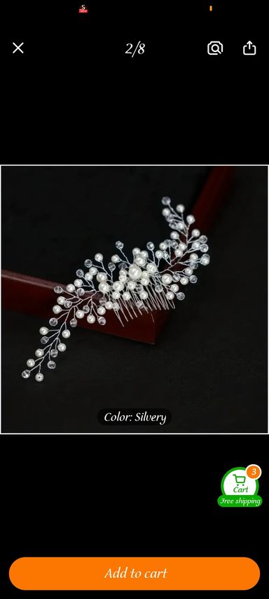 Elegant Wedding Bride Crystal Hair Comb