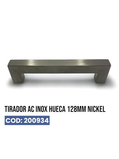 Tirador Ac Inox Hueca 128mm Nickel