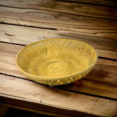 Round Big Bamboo Basket 22x22x7