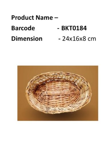 Oval Rattan Basket 23x16x7