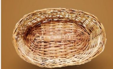 Oval Rattan Basket 23x16x7