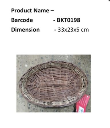 BKT0198 Oval Rattan Basket 38 X 32 X 10