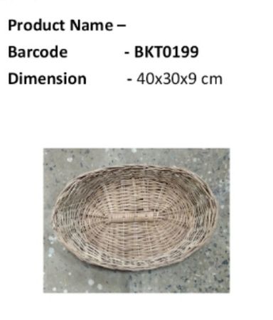 BKT0199 Oval Rattan Basket Large 38 X 29 x 9.5