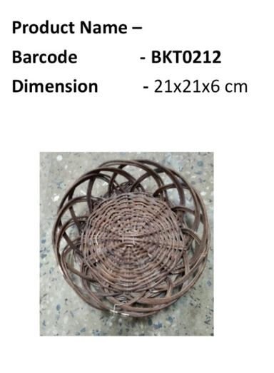 Round Rattan Basket 21x21x5