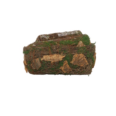 Brown Grass Rectangular Basket Small