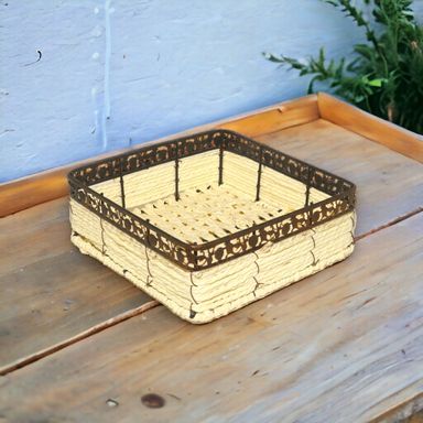 Canoe Rectangular Basket With Handles Medium 37 X 24 X 9