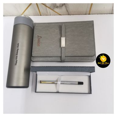 500ml Thermal Flask, Semi Executive Notebook and Pen Gift Set