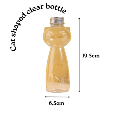 Cat Shaped Clear Bottle