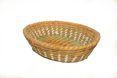 Oval Shape Brown Jute Basket 32x25x7