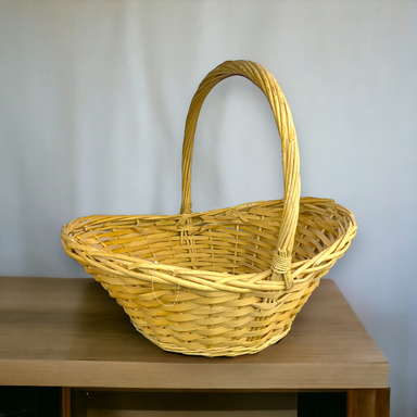 Light brown single handle basket medium 22x22x16