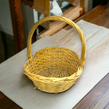 Light brown single handle basket medium 22x22x16