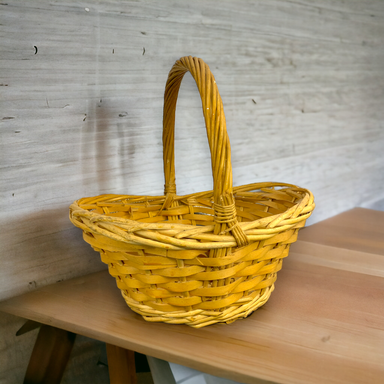 Light brown single handle basket medium 22x22x16