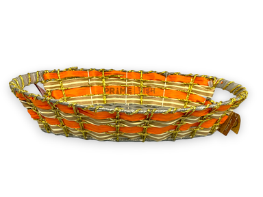 Oval Rattan Orange Basket 33x18x10